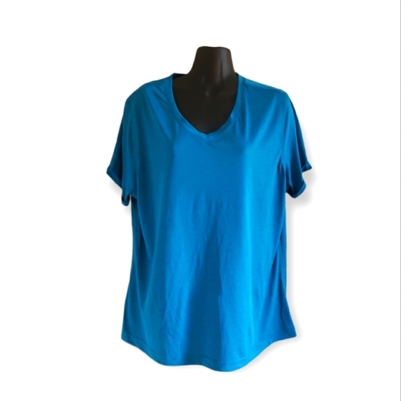 Athletic Works Turquoise Athletic T Shirt - Picture 1 of 5